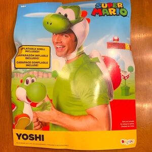 Super Mario Bros Yoshi Adult Costume Kit Age 14+ Shell & Headpiece Halloween